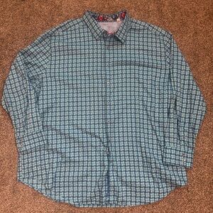 Robert Graham Men’s Button Up Shirt 4XL Plaid Long Sleeve Casual Classic Fit